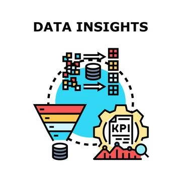 Data insights for business analysis and visualization Stock Illustration