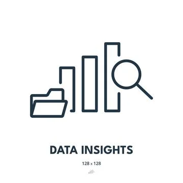 Data Insights Icon. Report, Analytics, Chart. Editable Stroke. Simple Vecto.. Stock Illustration