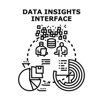Data insights interface for business analytics イラスト素材