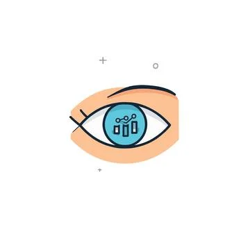 Data insights vision a graphical representation of business analysis depict.. Stock Illustration