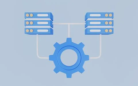Data integrated for cloud, network, computing, database, Server and connection Illustrazione stock