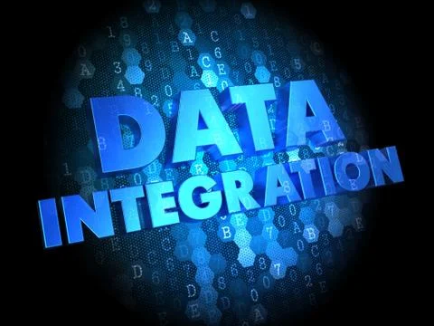 Data Integration on Dark Digital Background. Stock Illustration