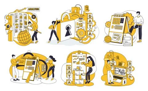 Data integration. Data integration, harmonious melody, orchestrates symphon.. 스톡 일러스트