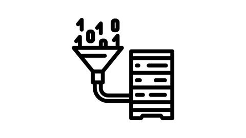 Data integration database line icon animation Stock Footage 326759741