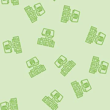 Data integration database line seamless pattern Stock Illustration
