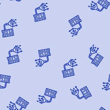 Data integration database line vector seamless pattern Illustrazione stock