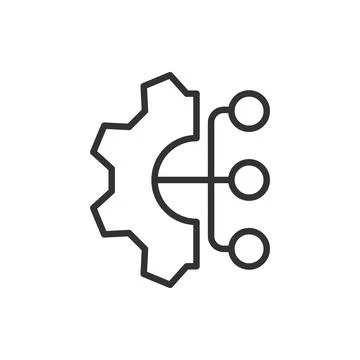 Data integration icon in line design. Data, integration, systems, software Stock Illustration