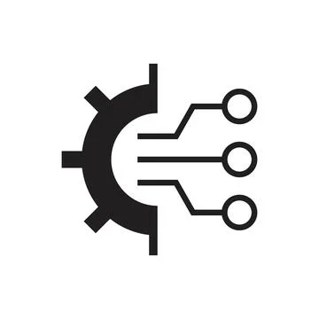 Data integration icon vector sign design Stock Illustration