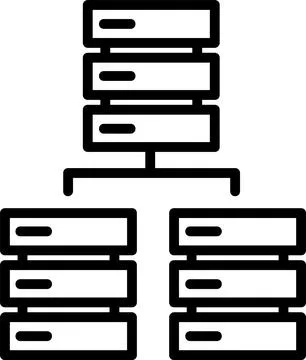 Data Integration Line Icon Design Stock Illustration