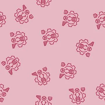 Data integration line seamless pattern 스톡 일러스트