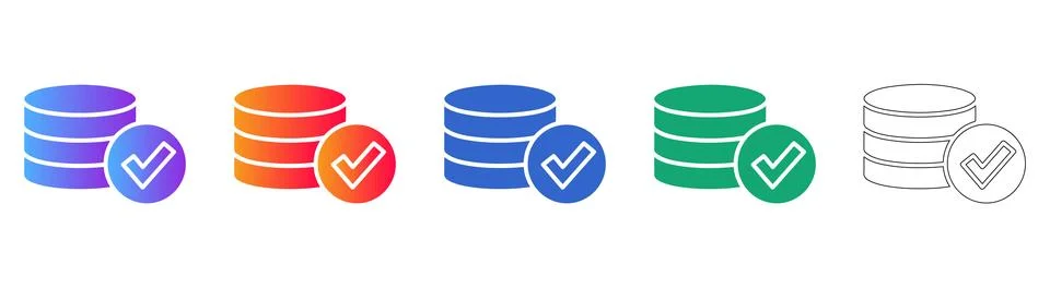 Data Integrity and Verification Icons Illustrazione stock