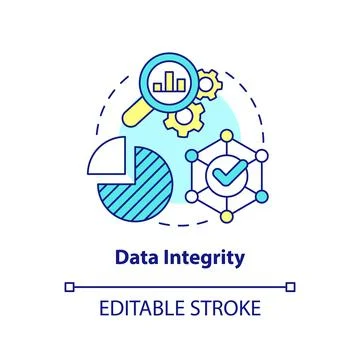 Data integrity concept icon Stock Illustration