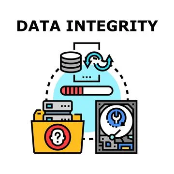 Data integrity concept offering secure information management Stock Illustration