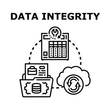 Data integrity concept protecting information across systems Stock Illustration
