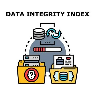 Data integrity index calculating and validating information 库存插图