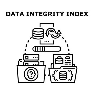 Data integrity index calculating and validating information 스톡 일러스트