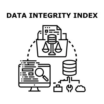 Data integrity index evaluating information security quality Stock Illustration