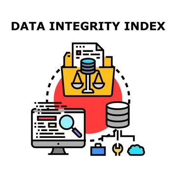 Data integrity index evaluating information security quality Stock Illustration