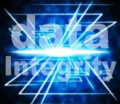 Data integrity indicating honesty uprightness and trust Stock Illustration