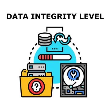 Data integrity level ensuring secure information privacy Stock Illustration