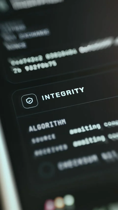 Data Integrity Validation - Technology Screen Close Up Video stock 336946989