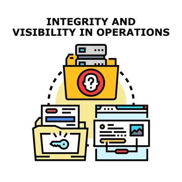 Data integrity visibility and security in operations Stock Illustration