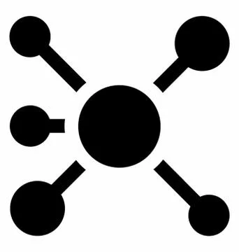 Data Interlinked Networking Stock Illustration