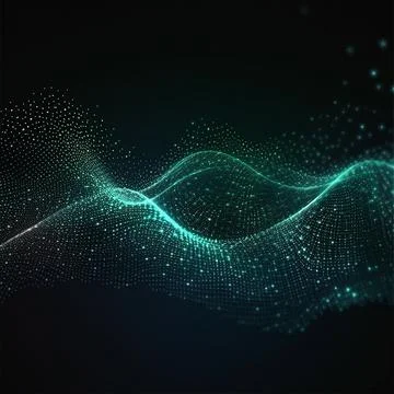Data, internet and futuristic background wave, with blue connection, abstract Illustrazione stock