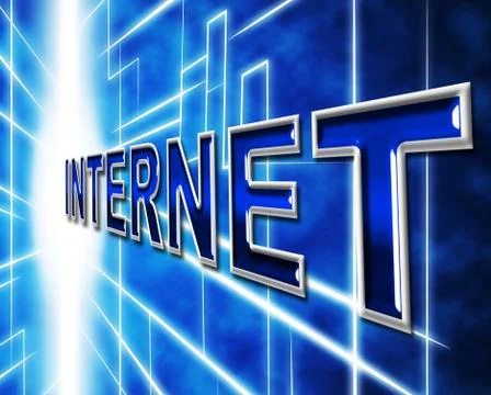 Data internet showing world wide web and website Stock Illustration