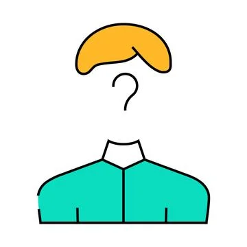 Data lack kyc icon color illustration Stock Illustration