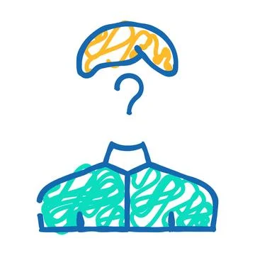 Data lack kyc icon doodle illustration Illustrazione stock