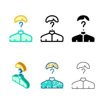 Data lack kyc styles color icon vector Stock Illustration