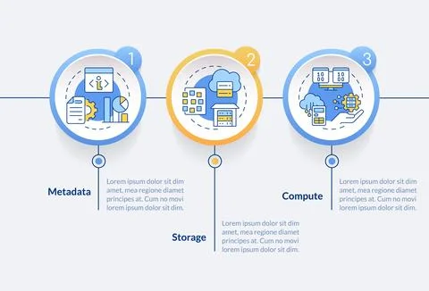 Data lake and warehouse circle infographic template イラスト素材