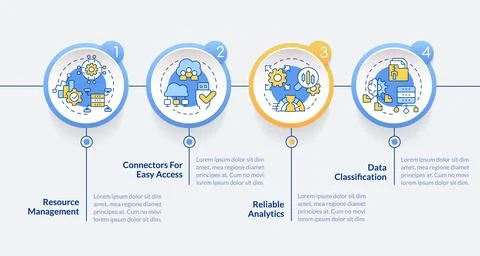 Data lake architecture circle infographic template Stock Illustration
