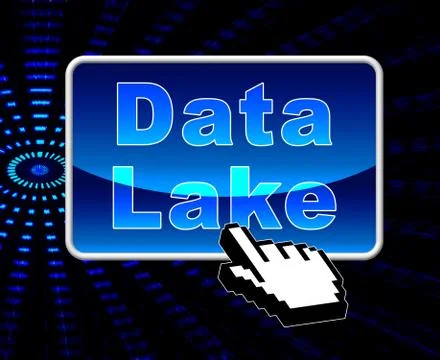 Data Lake Digital Datacenter Cloud 3d Illustration Illustrazione stock