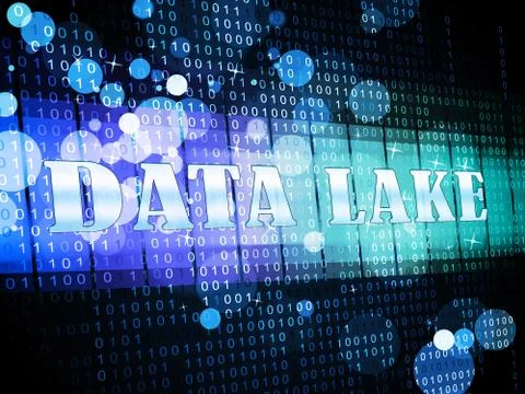 Data Lake Digital Datacenter Cloud 3d Illustration Stock Illustration