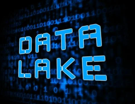 Data Lake Digital Datacenter Cloud 3d Illustration Illustrazione stock
