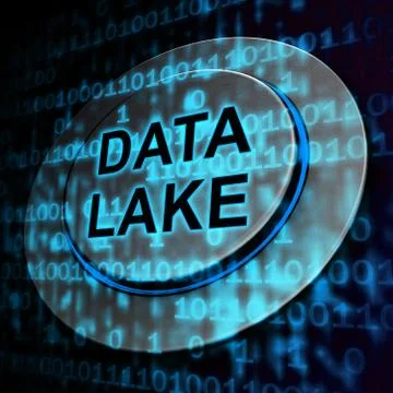 Data Lake Digital Datacenter Cloud 3d Rendering Stock Illustration