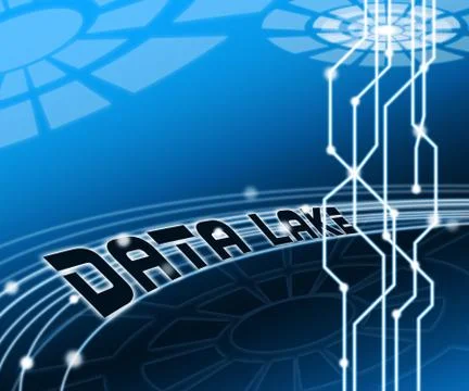 Data Lake Digital Datacenter Cloud 3d Illustration イラスト素材