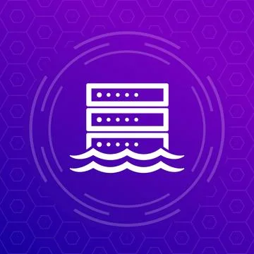 Data lake icon for web Stock Illustration