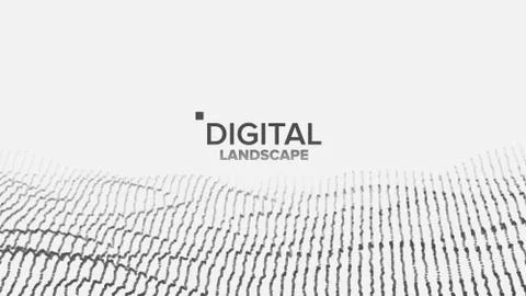 Data Landscape Vector. Energy Space. Topography Code. Array Design. Data イラスト素材