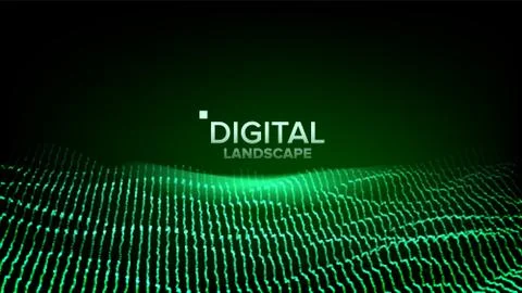 Data Landscape Vector. Energy Space. Topography Code. Array Design. Data 스톡 일러스트