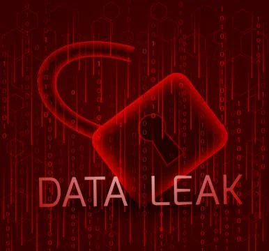 Data leak. Stock Illustration