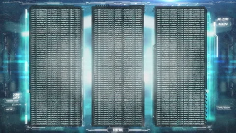 Data leak in progress, hacker cracking password during cyberattack on system Stock Footage 348163959