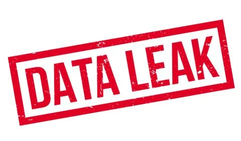 Data Leak rubber stamp 스톡 일러스트