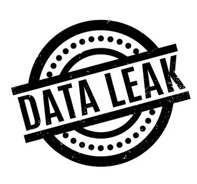 Data Leak rubber stamp 스톡 일러스트