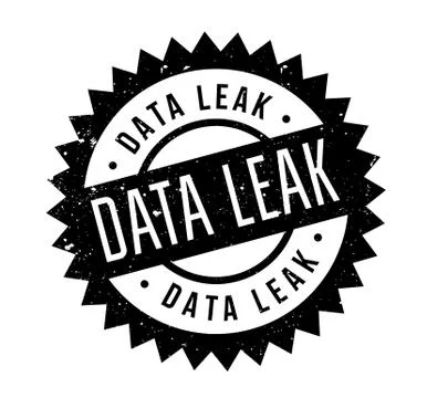Data Leak rubber stamp 스톡 일러스트