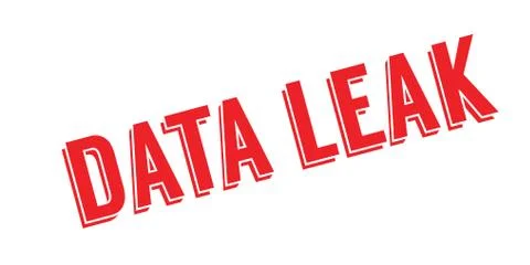 Data Leak rubber stamp Stock Illustration