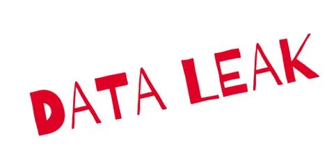 Data Leak rubber stamp Stock Illustration