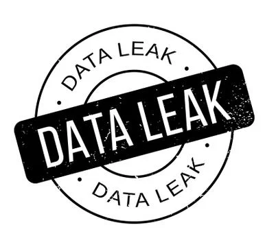Data Leak rubber stamp 스톡 일러스트